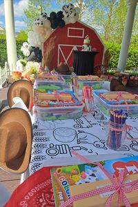 FARM PARTY! Farm theme party coloring banner! Farm Animals Farm Decorations