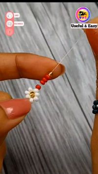 easy beaded finger ring making steps...follow for more #fingerring #rings #ringsjewelry #beads #beadsjewelry #diy