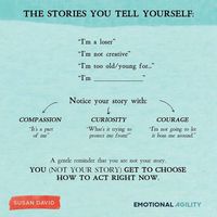 Susan David on Instagram: “We frequently get caught up in narratives that are inaccurate, outdated, or simply untrue. Approach your self-stories with curiosity…”