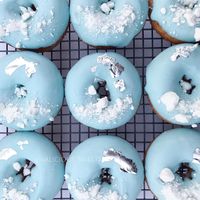 Blue and silver donuts #donut #doughnut #food #dessert