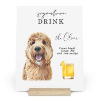 This dog signature drink sing is a high-resolution DIGITAL FILE ONLY for printing and can be printed by yourself using online or in-store printing service of your choice! This is a perfect dog custom drink sing for a wedding or party. Add a special touch and include a likeness of your favorite four legged friend to your wedding reception bar. *All kinds of pets are accepted! HOW TO ORDER: 1. Select your:    - number of Pets     - file size 2. Add any particular details in the personalization sec