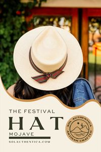 Your favorite festival hat is here! A modern take on the classic Panama hat, the tall crown and handcrafted woven band is a must for Coachella or any other outdoor event that invites you to show your true colors.