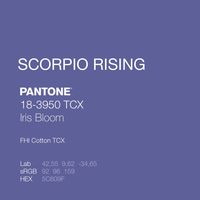 scorpio, scorpiorising, iris bloom, color, horoscope, astrology, scorpioplacement, pantone