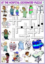 Hospital ESL Vocabulary Worksheets