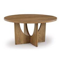 Signature Design by Ashley Dakmore 60" Solid Oak Pedestal Dining Table & Reviews | Wayfair