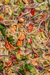 Spring Roll Salad with Peanut Dressing, gluten-free| Create Cook Share | Australia