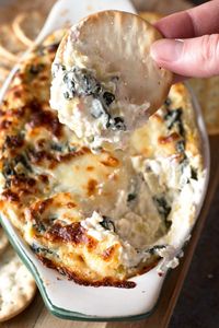 Spinach and Artichoke Goat Cheese Dip #spinach #artichoke #dip