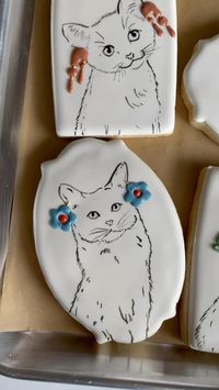 One way to make your cookies more dimensional is to hand paint the background design and then do minor details on top with royal icing. This not only helps that stand out but it changes the whole look of the cookie.