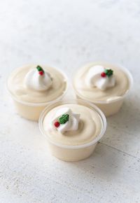 Bourbon Eggnog Pudding Shots