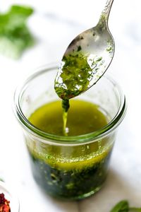 Making basil oil is so simple and the end result is so amazing, trust me you’ll want to drizzle it all over your chicken, fish, tomatoes, vegetables or just eat it with some crusty bread!