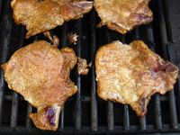 Grilled Thin Pork Chops, Quick Brinerated