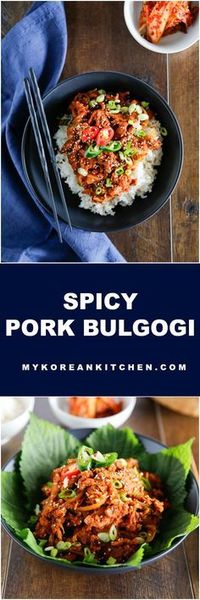 Spicy Pork Bulgogi Rice Bowl | MyKoreanKitchen.com