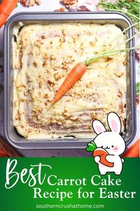 Easter is a time of renewal, celebration, and, of course, sweet indulgences. This year, add a delightful twist to your Easter feast with a recipe that's as easy as it is delicious: the Best Carrot Cake Recipe for Easter. 👇 👇 Best Carrot Cake Recipe for Easter https://www.southerncrushathome.com/best-carrot-cake-recipe-for-easter/