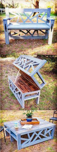 HOW TO build an outdoor convertible coffee table / bench