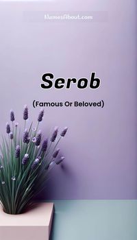 Serob is a Boy name with Armenian origin and it means Famous Or Beloved