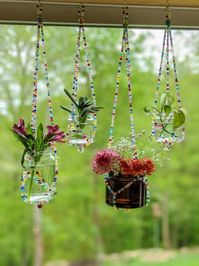 Glass Beaded Propagation Flower Hanger Sun Catcher Plant Hanger Christmas Holiday Gift Gift for Her Rainbows Boho Vintage - Etsy Canada