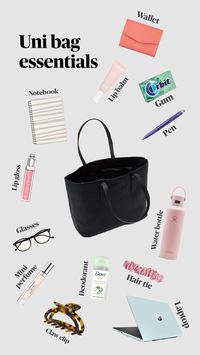 uni bag essentials! #university #college #study