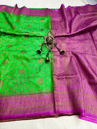 Price:1700+$ Banarasi mulbery silk sarees with blouse 5Y12