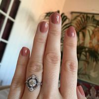 For all of you wondering about my engagement ring. It is an Edwardian ring made around 1910 centered with an old mine cushion cut diamond.