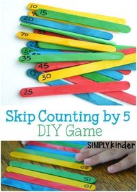 Skip Counting by 5 DIY Game. Fun math game for kindergarten!