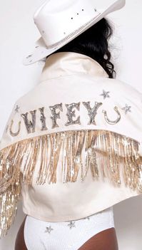 Modern Bride Sequin Western WIFEY Jacket | Cowgirl Style – Nouveau and Vintage