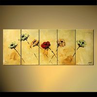 multi panel canvas landscape floral flowers