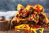 BBQ Brisket & Cheddar Egg Rolls