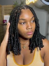 Follow for similar pins! Check out our blog for details on hair used and various soft locs hairstyles. Soft locs | soft locs hairstyles | soft locs styles | soft locs bob |