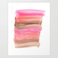 Watercolor abstract pink layers giclee print.  #art #pink #watercolor #minimal #layer #scandi #peach #giclee #print #art #girls #room #nursery #decor #inspo #peach #brown #abstract #pastel