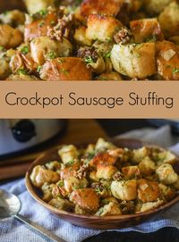 Slow Cooker Sausage Stuffing