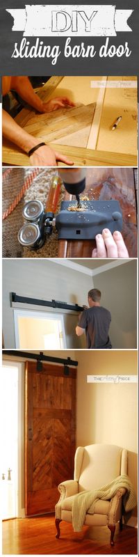 DIY Sliding Barn Door - separate laundry room from main area or office