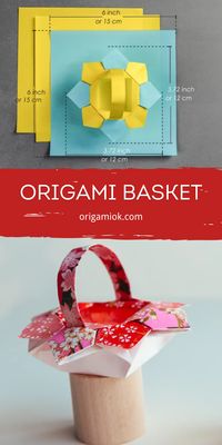 I am so happy to share this origami basket with you. It is one of my favorite origami projects. It is not difficult to make. Using glue can make its structure more solid, but it can also be assembled together without glue. It is a combination of practicality and decoration, and you will not be disappointed!