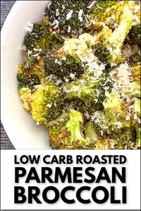 For a quick and easy side dish any time of the year, try this low carb roasted parmesan broccoli recipe. With just a few basic ingredients you can create flavorful broccoli florets that are roasted with garlic and parmesan cheese. This can also be eaten as a healthy snack for those on a low carb diet. Each serving has just 6.2 grams carbs and 5.8 grams protein!