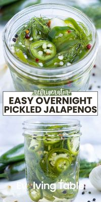 This sweet and sour Pickled Jalapeños Recipe is the best way to enjoy the spicy pepper. All you have to do is let jalapeño slices sit in a pickling solution overnight in the refrigerator. This quick and easy dish goes perfectly on tacos, burgers, and nachos!