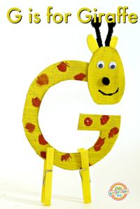 Letter G Craft- G Is For Giraffe Preschool Craft | Kids Activities Blog