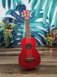 Red Ukulele, Makala Shark Ukulele, Model #MK-SS/RED, Red Ukulele w/Shark Bridge, Colorful and Fun by PennyLaneTreasures on Etsy