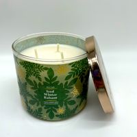 Bath & Body Works 3 Wick Candle In Iced Winter Balsam New Unburdened Scent Notes: Frozen Eucalyptus, Sugared Pine, & Fresh Balsam Stored In A Smoke Free Home Will Ship With Care