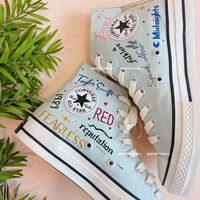 Personalize Taylor Swift Shoes, Swifties Converse Chuck 1970 High Top, - QT Embroidery