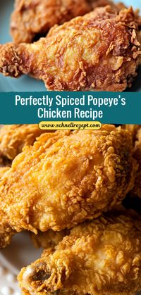 This perfectly spiced Popeye’s chicken recipe will give you that deep golden-brown crust with a kick of heat. The ultimate crispy fried chicken for spice lovers!