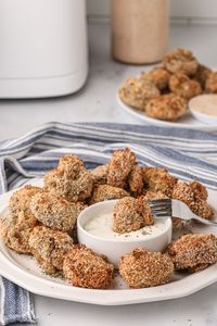 Air Fryer Fried Mushrooms | Air Frying Foodie