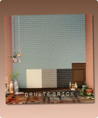 Picture Amoebae – Build / Walls / Floors: ORNATE BRICK in 5 flavours. Available for download at Picture Amoebae. Author: Picture Amoebae Learn more at: pictureamoebae.tumblr.com #sims4cc #gaming #sims #sims4 #build_walls_floors