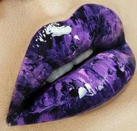 Purple & Black Glossy Lips