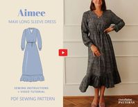 Aimee Maxi Frill Dress Digital Pattern // UK 4-24, US 0-20 // PDF Sewing Patterns - Etsy