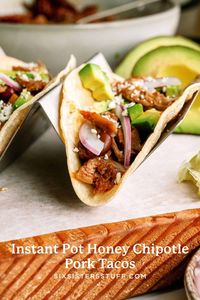 Instant Pot Honey Chipotle Pork Tacos