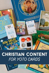 Christian Yoto Cards - 30+ Links for Good Christian Content For MYO - Looking for audiobooks, podcasts, or music for your kids that contain Christian themes? Here are 30+ links for Christian content to add to your Yoto cards!