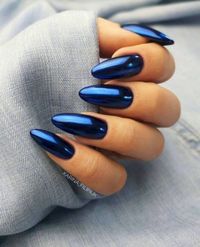 Get your Fall 2019 nail inspiration now! Chrome, matte, glossy, or glitter? All of the above? Which colors are even in? See what’s popular now. Purples Blacks Greens Reds, Pinks, Aubergines G… #blue #nails