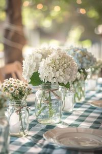 Transform your wedding tables with beautiful hydrangea centerpieces. With simple, DIY designs featuring blue, white, pink, and green hues, these centerpieces provide a fresh, elegant look. Perfect for creating standout blue and white arrangements.Clear chat