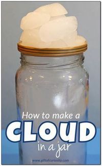 Two different methods for making a cloud in a jar. What a great weather science activity for kids!  || Gift of Curiosity