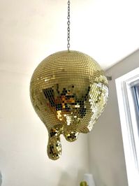 Melting Drippy Disco Ball Gold Pot Mirrored Melted Designs - Etsy Belgium