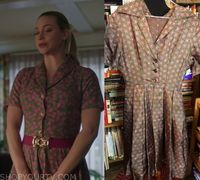 Riverdale: Season 7 Episode 19 Betty’s Green & Pink Printed Dress